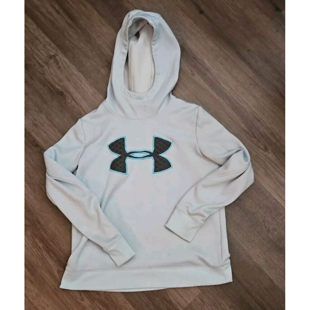 Under Armour Blue Pullover Hoodie Womens Size Med Long  Sleeve